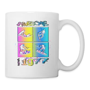 Awesome since 1977. Wakeboard Lifestyle - Mug - white - Right