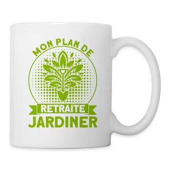 Gartenarbeit Gärtner Schrebergarten Geschenk - Tasse - Weiß - Rechts