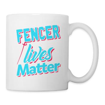 Fencer Lives Matter Cool Retro Fencing Designs - Mug - white - Right