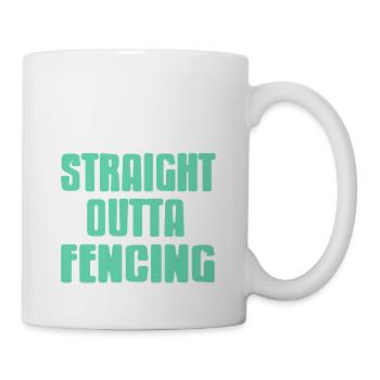 Straight Outta Fencing Cool Retro Fencer Designs - Mug - white - Right