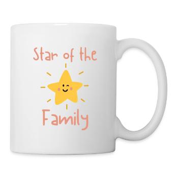 Star of the Family kleiner lachender Stern Spaß - Tasse - Weiß - Rechts