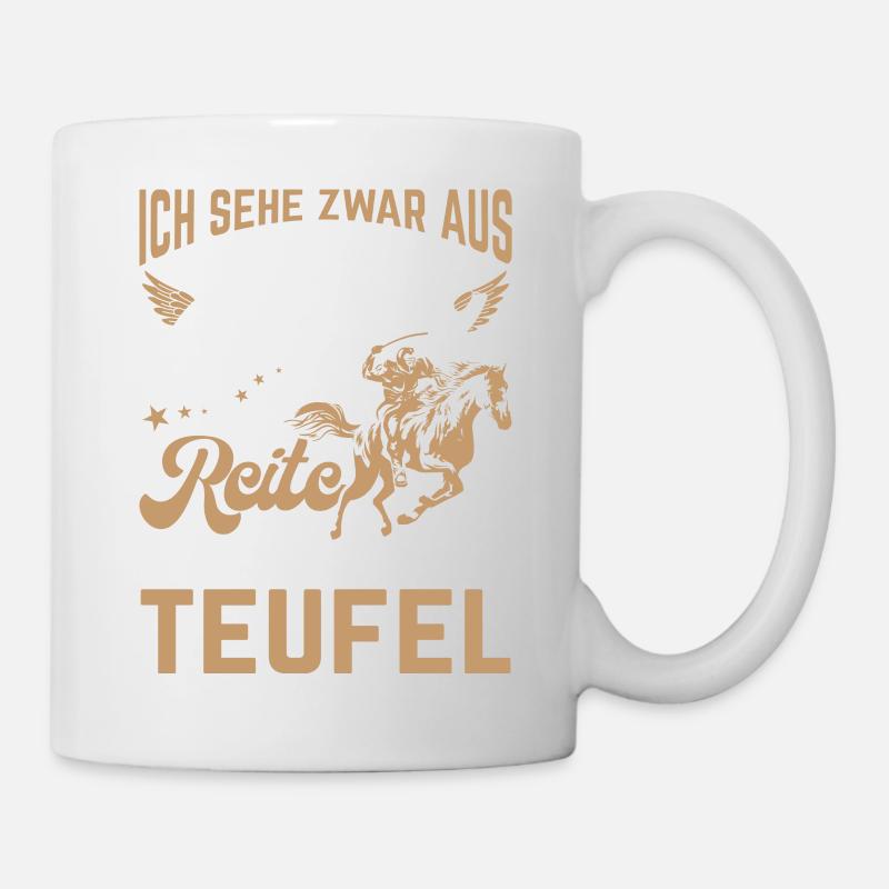 Pferd Reiter Reiten Pferde - Tasse - Weiß