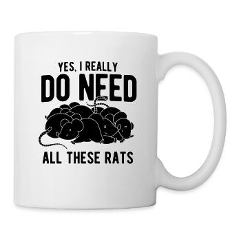 Nagetier Maus Ratte - Tasse - Weiß - Rechts