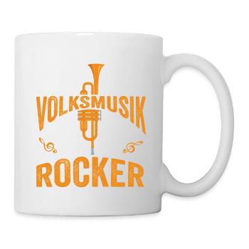 Volksmusik Party Dorffest Ouftit Deutsche Schlager - Tasse - Weiß - Rechts