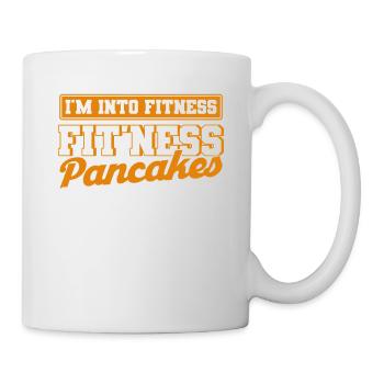 Pfannkuchen Liebhaber Geschenk Pfannkuchen Spruch - Tasse - Weiß - Rechts