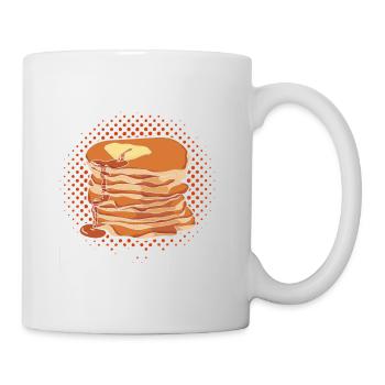 Pfannkuchen Liebhaber Geschenk Pfannkuchen Spruch - Tasse - Weiß - Rechts