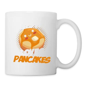 Pfannkuchen Liebhaber Geschenk Pfannkuchen Spruch - Tasse - Weiß - Rechts
