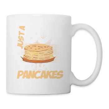 Pfannkuchen Liebhaber Geschenk Pfannkuchen Spruch - Tasse - Weiß - Rechts