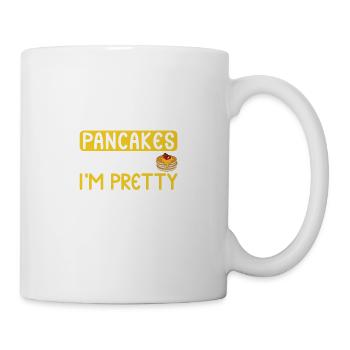 Pfannkuchen Liebhaber Geschenk Pfannkuchen Spruch - Tasse - Weiß - Rechts