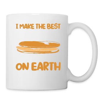 Pfannkuchen Liebhaber Geschenk Pfannkuchen Spruch - Tasse - Weiß - Rechts