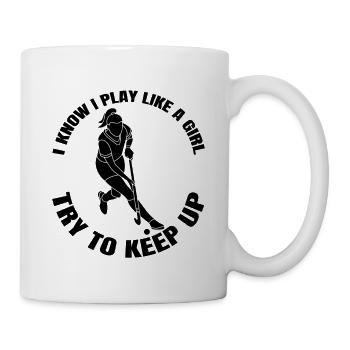 Feldhockey Mädchen Hockey Damen Hockeyspielerin - Tasse - Weiß - Rechts