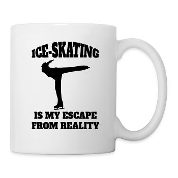 Eiskunstlauf Eiskunstlaufen Schlittschuh Eislauf - Tasse - Weiß - Rechts