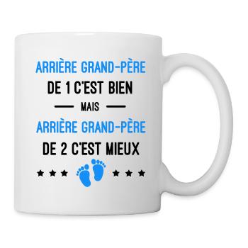 cadeau naissance jumeaux arrière grand-père - Mug blanc - blanc - Droite