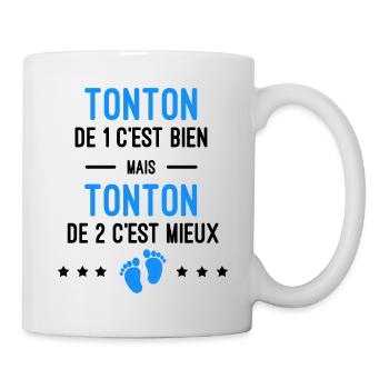 cadeau naissance jumeaux Tonton - Mug blanc - blanc - Droite