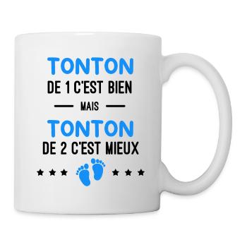 annonce grossesse jumeaux Tonton - Mug blanc - blanc - Droite