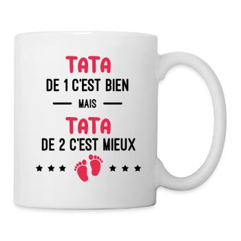 annonce grossesse jumeaux tata - Mug blanc - blanc - Droite