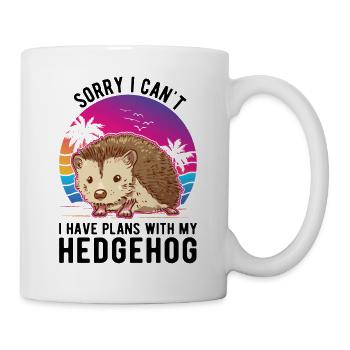 Igel Liehbaber Stacheligel - Tasse - Weiß - Rechts