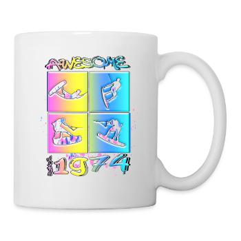 Awesome since 1974. Wakeboard Lifestyle - Mug - white - Right