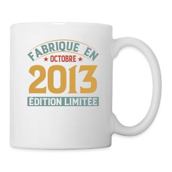 Hergestellt im Oktober 2013 limitierte Auflage - Tasse - Weiß - Rechts