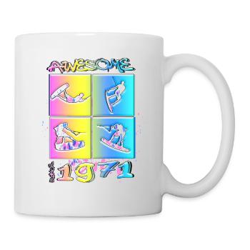Awesome since 1971. Wakeboard Lifestyle - Mug - white - Right