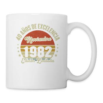 November 1982 40 Jahre Vintage Geburtstagsgeschenk - Tasse - Weiß - Rechts