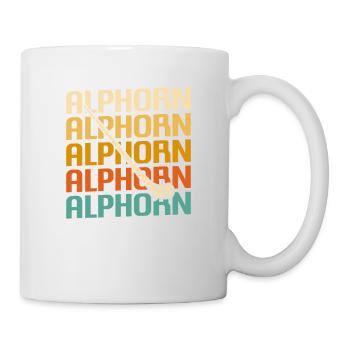Retro Vintage Classic pour un joueur de cor des Alpes fait - Mug blanc - blanc - Droite