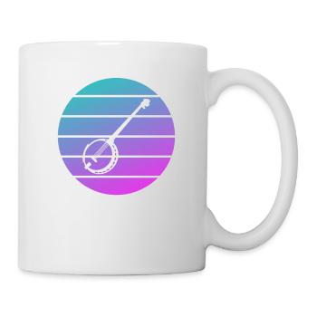 Retro Vintage Classic Banjo Instrument Banjoist - Mug - white - Right