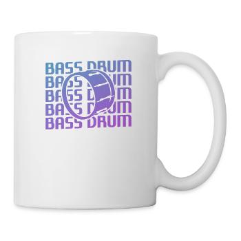 Retro Vintage Classic Bass Drum Instrument Drummer - Mug blanc - blanc - Droite