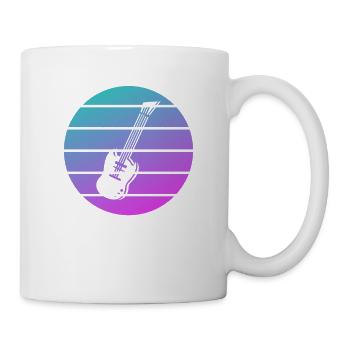 Retro Vintage Classic Bass Guitar Instrument Guita - Mug - white - Right