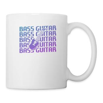 Retro Vintage Classic Bass Guitar Instrument Guita - Mug - white - Right