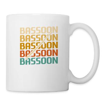 Retro Vintage Classic Bassoon Player Instrument - Tasse - Weiß - Rechts