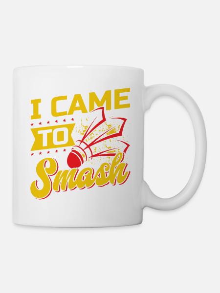 Federball Badminton - Tasse - Weiß