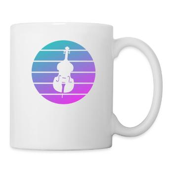 Instrument de violoncelle classique rétro vintage - Mug blanc - blanc - Droite
