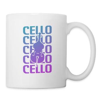 Instrument de violoncelle classique rétro vintage - Mug blanc - blanc - Droite