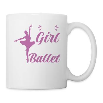 Ballet, Ballerine, Fille, Fille, Danse - Mug blanc - blanc - Droite