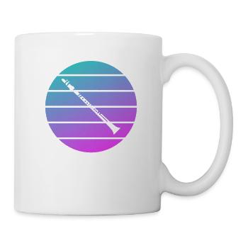 Retro Vintage Classic Clarinet Instrument Guita - Mug - white - Right