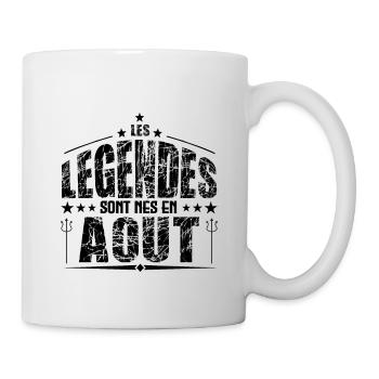 Aout | les Légendes sont nés en Aout Anniversaire - Mug blanc - blanc - Droite