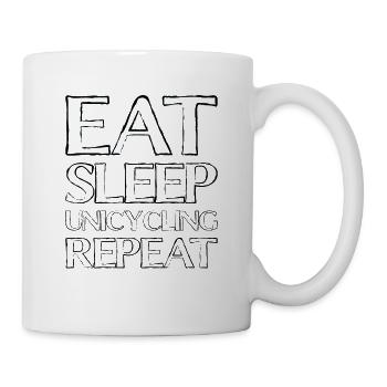 Manger Sleep Unicycle - Mug blanc - blanc - Droite