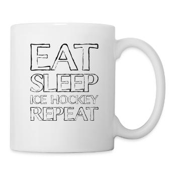 Manger du hockey sur glace pour dormir - Mug blanc - blanc - Droite