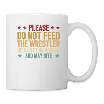 Funny Wrestling Lover Fan Please Feed - Mug - white - Right
