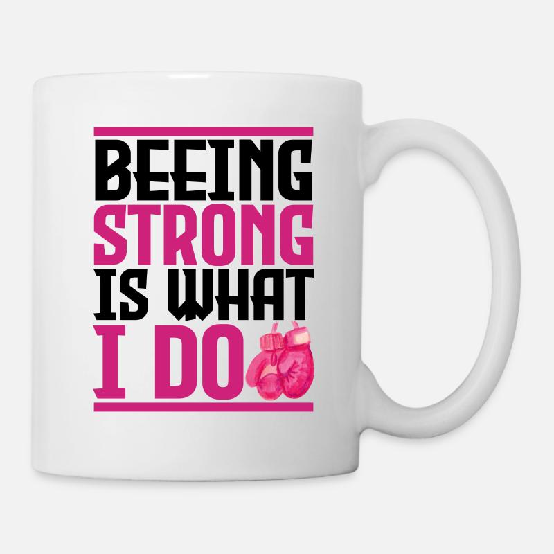 Cancer du sein, vous êtes fort. - Mug blanc - blanc