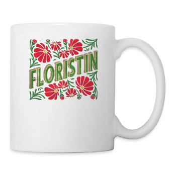 Floristik Ausbildung Gesellen Auszubildende Azubi - Tasse - Weiß - Rechts