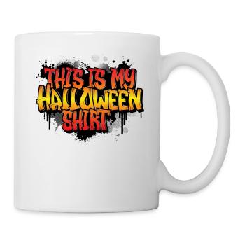 Halloween Party Outfit Kostüm Damen Herren - Tasse - Weiß - Rechts
