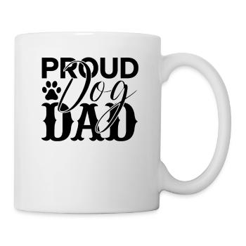 Fier chien papa - Mug blanc - blanc - Droite