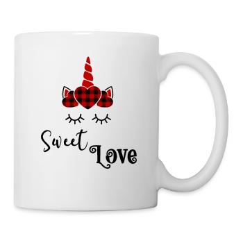 Douce Licorne d’amour - Mug blanc - blanc - Droite
