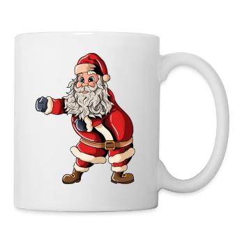 Père Noël Casquette de Noël Soie dentaire Noël - Mug blanc - blanc - Droite