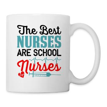 Die besten Schwestern sind Schulkrankenschwestern - Tasse - Weiß - Rechts