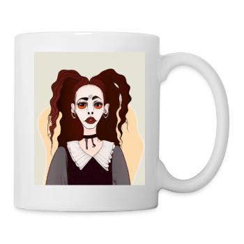 Cubism Art Goth Girls In The Cubist - Mug - white - Right