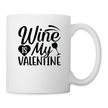 Le vin est ma Saint-Valentin - Mug blanc - blanc - Droite