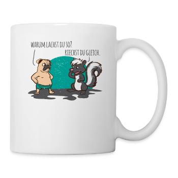 Odeur de chien Skunk pue les chiots pet Rire - Mug blanc - blanc - Droite